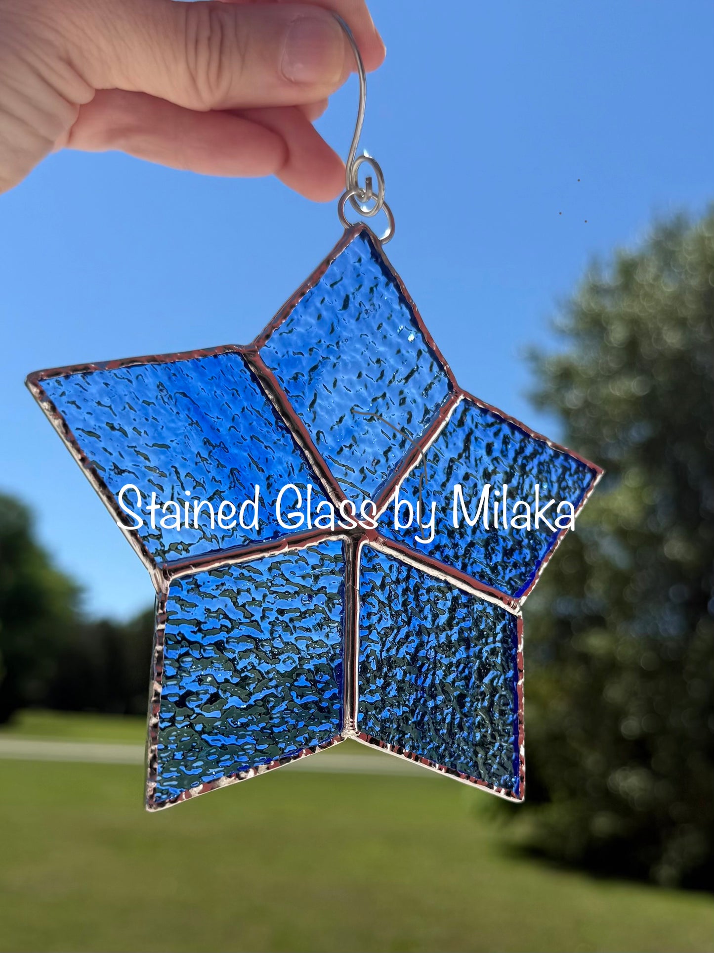 Blue Stained Glass Star